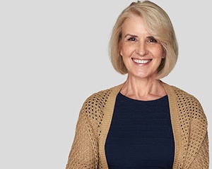woman smiling